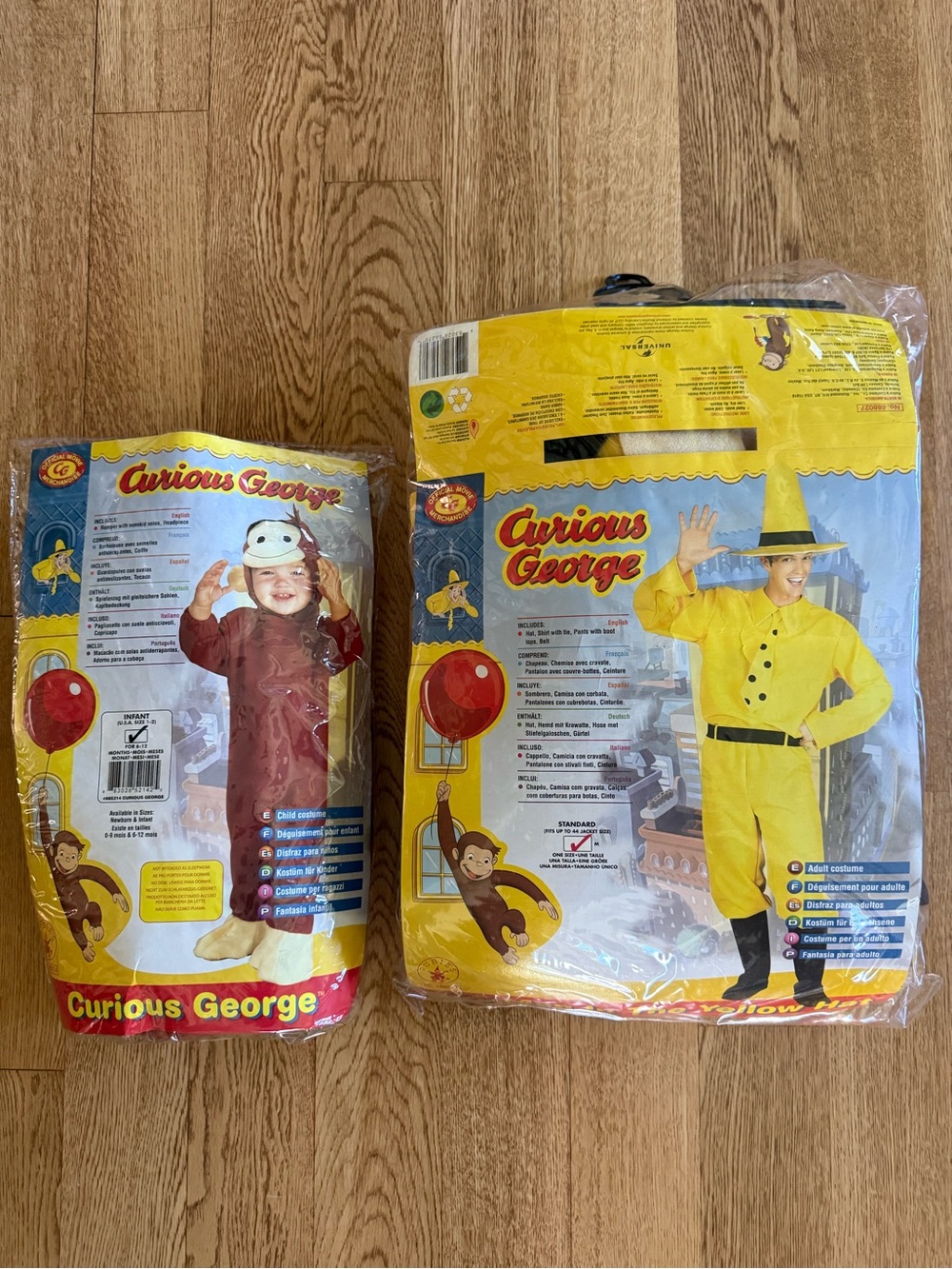 The Man in the Yellow Hat (Adult) & Curious George Costumes - Yellow